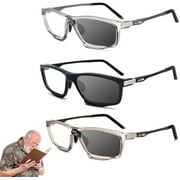 Sports Outdoor Aluminum Magnesium Ultra-Light Color-Changing Multi-focal Reading Glasses, Anti Blue Light Glasses